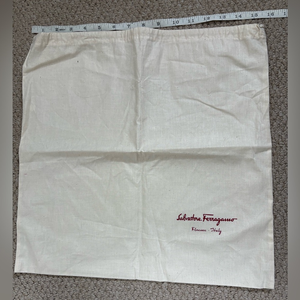 Salvatore Ferragamo White Dust Bag 16x16